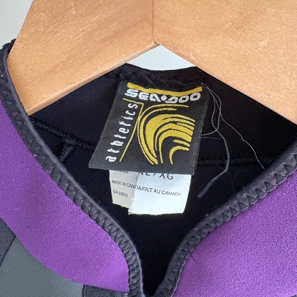 Vintage SEA DOO wetsuit top XL rare long sleeve purple - Picture 5 of 9